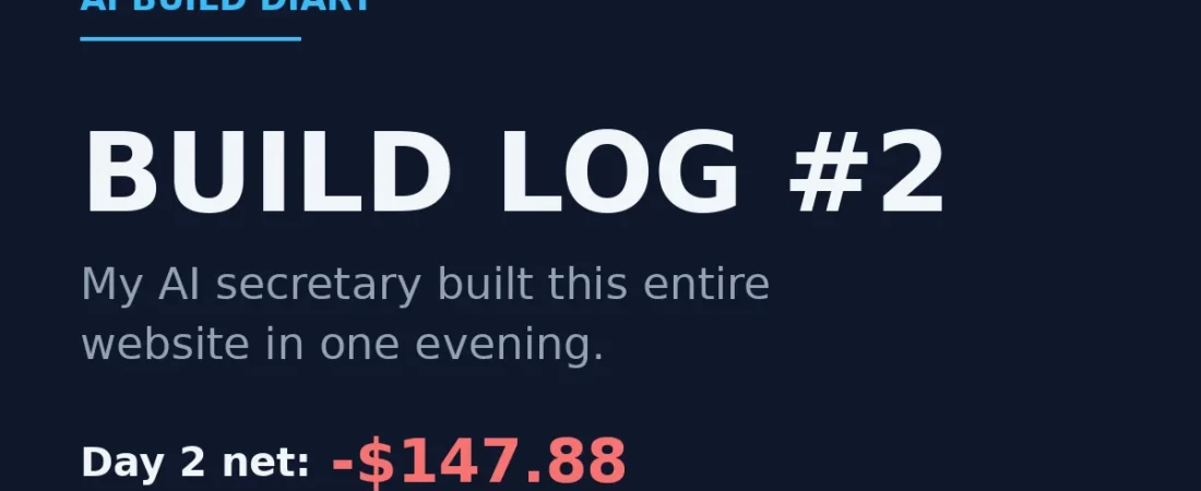 Can an AI Build a Website? Mine Did — in One Evening (Build Log #2)