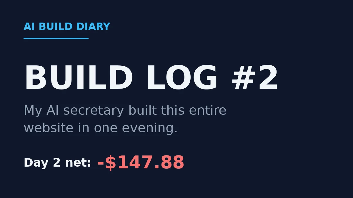 Can an AI Build a Website? Mine Did — in One Evening (Build Log #2)